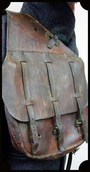 Vintage Leather 1917 Us Cavalry Saddlebags Antique