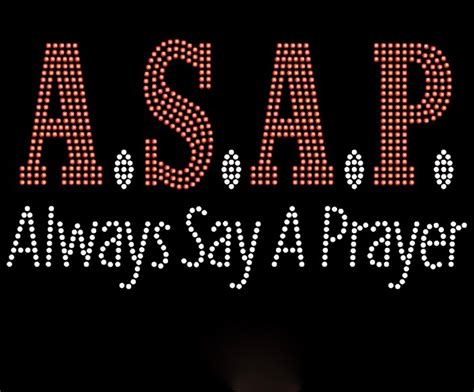 Asap Always Say A Prayer Religious Rhinestone Transfer Texas Rhinestone