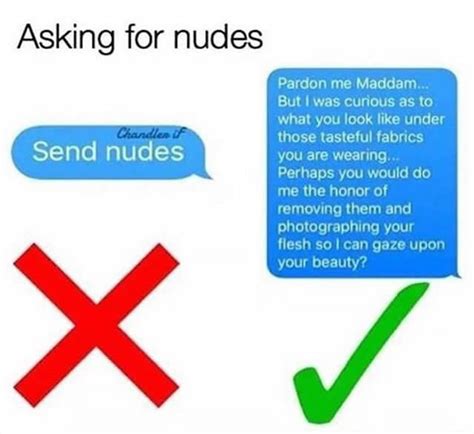 Asking For Nudes Like A Gentleman Gag