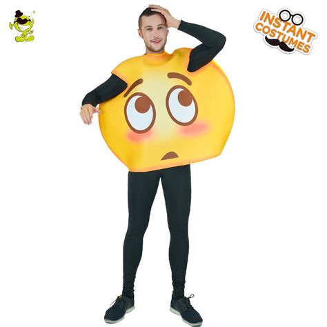 New Arrival Emoji Oops Costume Adult Unisex Fun Emoticon Costumes For