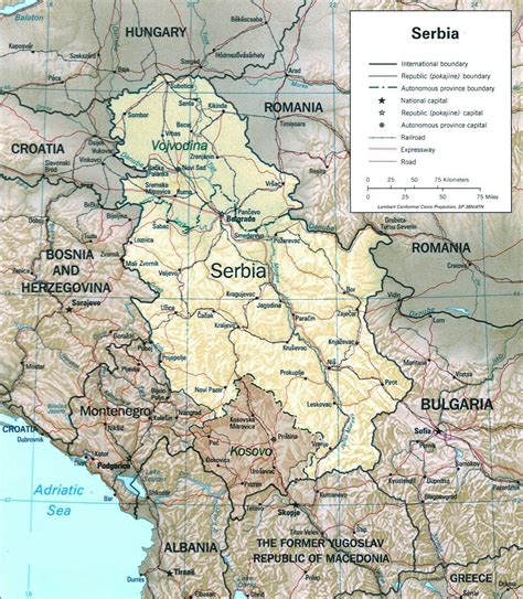 Carte De La Serbie