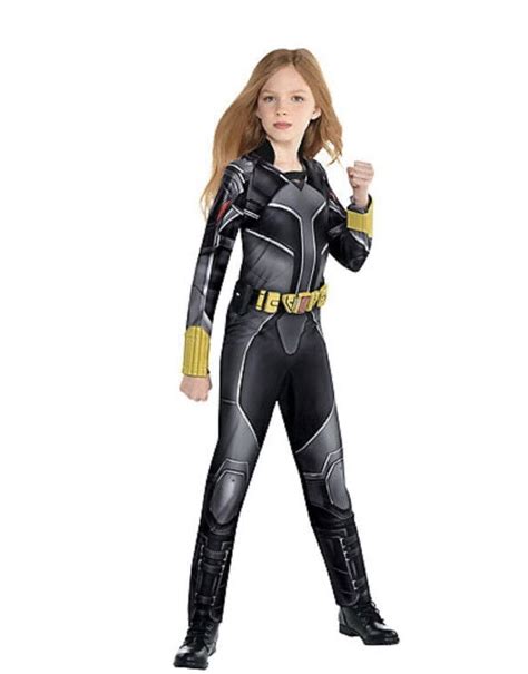 Party City Black Widow Halloween Costume For Girls Marvel Small 4 6