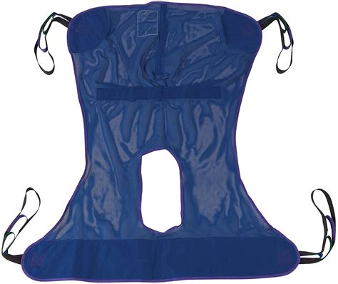 Full Body Patient Lift Sling Mesh With Commode Cutout Medium Shop