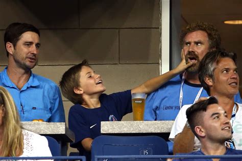 Luke Wilson And Will Ferrell Watch The Action With Ferrell S Son On Day Seven Of The 2014 Us