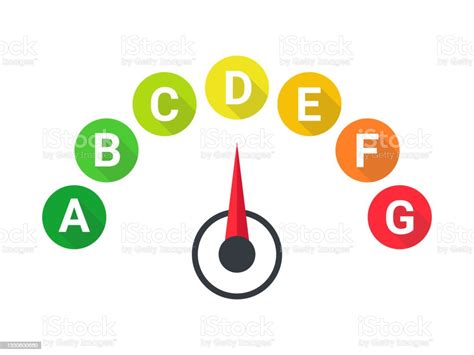 Energy Efficiency Icons Energy Efficiency Rate Sign Concept Vector