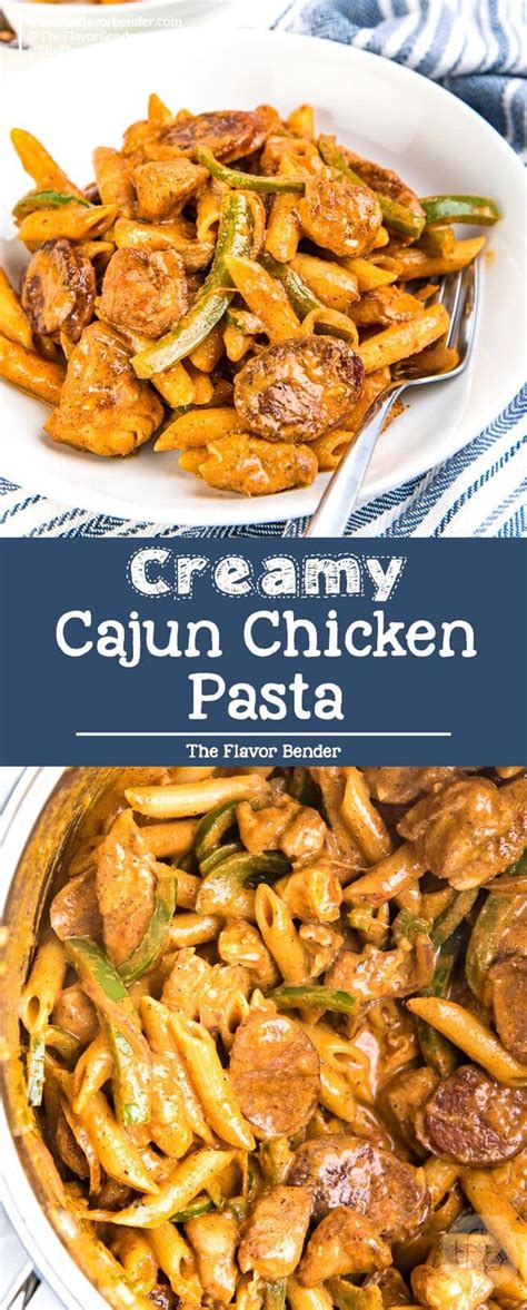 This pasta combines poached, shredded chicken and sautéed slices of andouille sausage with a creamy, chicken stock based roux seasoned with an assortment of cajun spices. Creamy Cajun Chicken Pasta (with sausage too!) - The ...