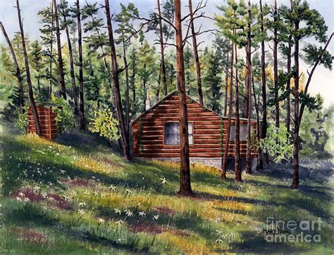 4.7 out of 5 stars. The Log Cabin Painting by Mary Tuomi
