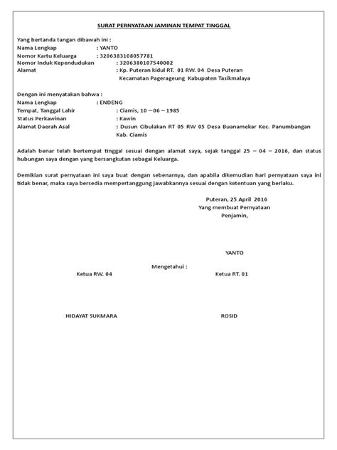 Jaminan sosial tenaga kerja jantop jawatan topografi. Contoh Surat Pernyataan Jaminan Tempat Tinggal Penduduk ...