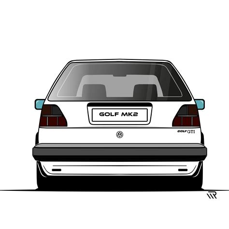 Volkswagen Golf Mk2 Illustration Vw Golf 3 Volkswagen Golf Mk2 Golf