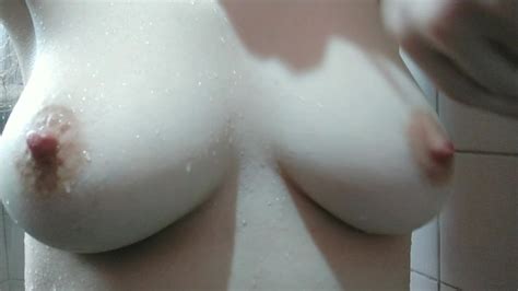 Hd Teasing My Hard Pink Nipples In The Shower Natural Boobs Xxx