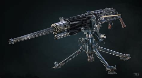 Type 92 Heavy Machine Gun Game Ready 3d Asset Cgtrader