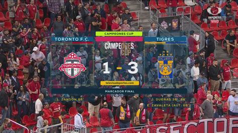 Toronto vs Tigres por el título de la Campeones Cup Deportes Más