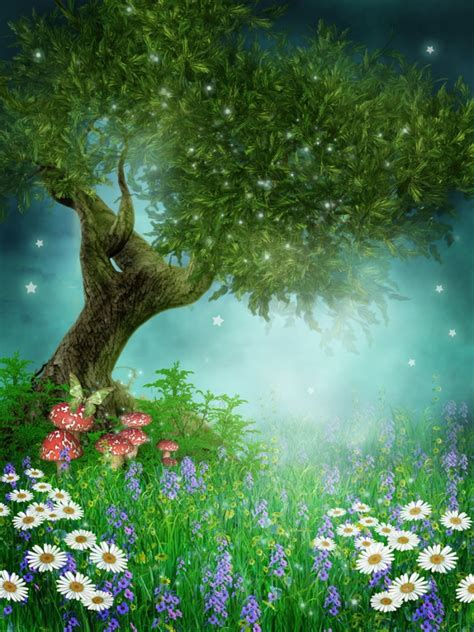 Enchanted Forest Spring Fairytale Wall Mural Wallpaper