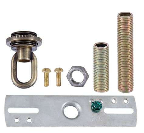 Heavy fixtures require strong boxes: Antique Brass Screw Collar Canopy Kits 11787A | B&P Lamp ...