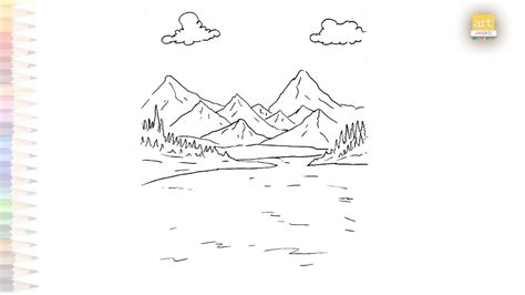 Mountains Drawing Video Easy Scenery Drawings How To Draw Mountains