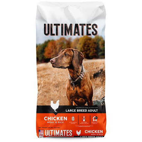 Ultimates Large Brand Adult Chicken And Rice Dry Dog Food 28 Lb