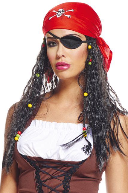 Perruque Pirate Femme Avec Bandeau - Perruques Femmes Le Deguisement.com