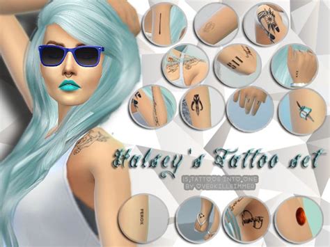 The Best Tattoos By Halsey Sims 4 Tattoos Sims 4 Sims 4 Piercings