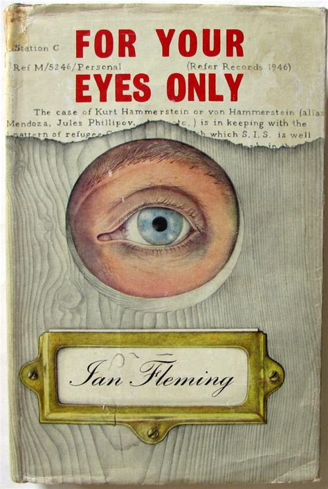For Your Eyes Only By Fleming Ian Near Fine Hard Cover 1960 First