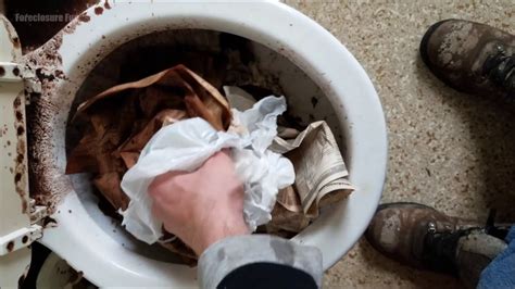 Cleaning Out A Feces Filled Toilet Nasty Youtube