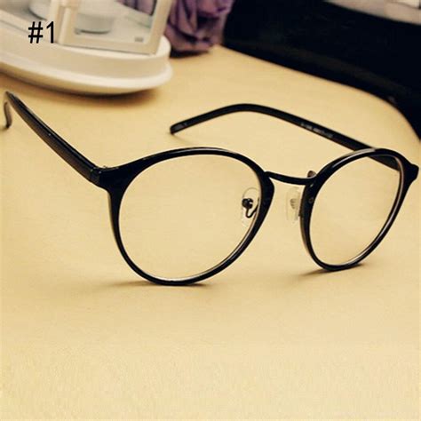 Plain Glasses Vintage Clear Lens Eyeglasses Frame Unisex Retro Round Glasses Frame Fashion For