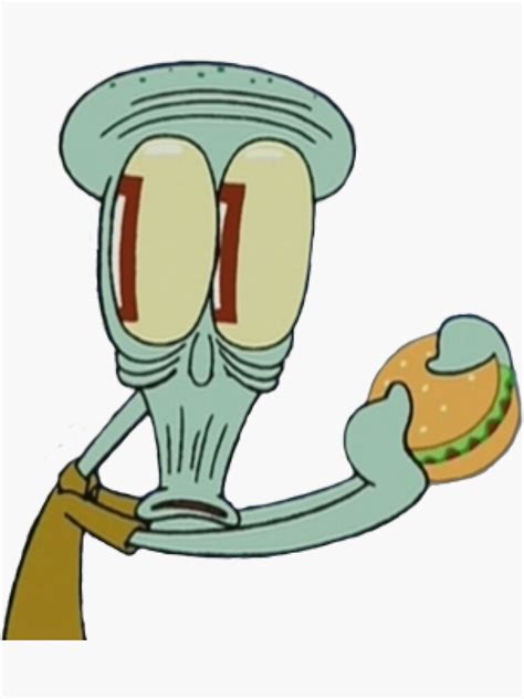 Krabby Patty Squidward Sticker For Sale By Cyberpeaches Redbubble