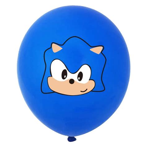 10pcs Cartoon Sonic The Hedgehog Latex Balloons Birthday Party