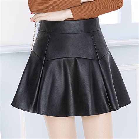 2016 Autumn Winter Women Fashion Korean Sexy Pleated Skirt Splice High