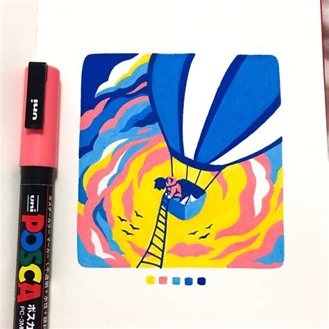 Xianmiu ☁️ On Twitter Gouache Art Marker Art Colorful Drawings