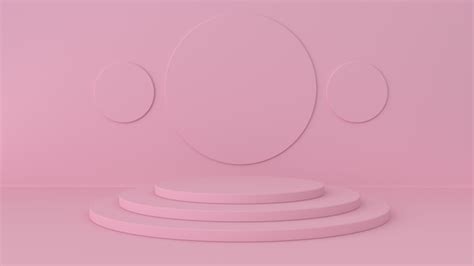 Premium Photo Pink Studio And Pedestal Background Platform For