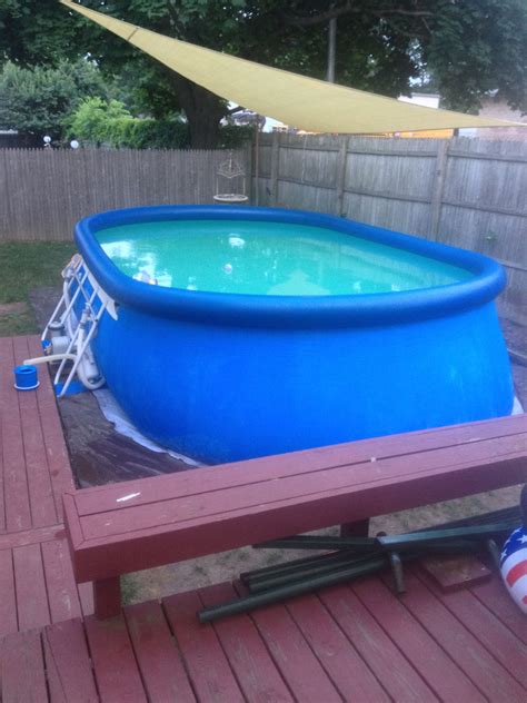 Oval Above Ground Pool Intex Intexpool Abovegroundpool Round Above