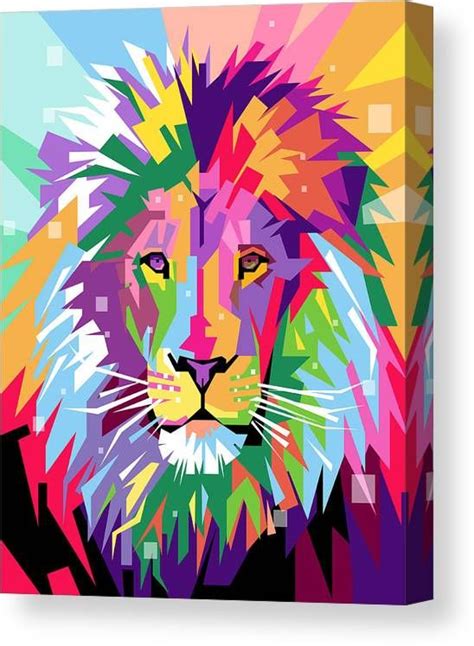 Lion Pop Art Canvas Print Canvas Art By Ahmad Nusyirwan In 2021 Pop