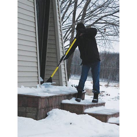 The Snowplow Original 36 Inch Snow Plow Pusher Shovel With Handle Open
