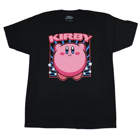 Isaac Morris Kirby Mens T Shirt Big Floating Kirby Under Pink Name