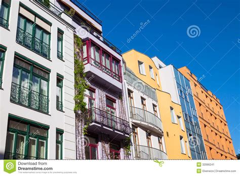 Colourful Modern Townhouses Stock Image - Image of colourful, berlin: 32066241