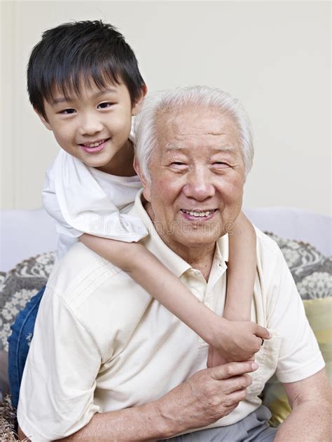 Asian Grandpa And Grandson Stock Image Image Of Enjoyment 34778211