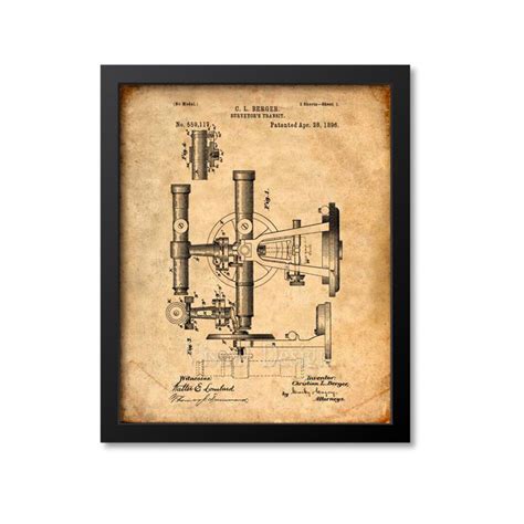 Surveyors Transit Patent Print From 1896 Patent Art Print Etsy