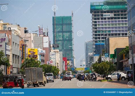 Panorama Of The Street In The Capital Of Sri Lanka Colombo City
