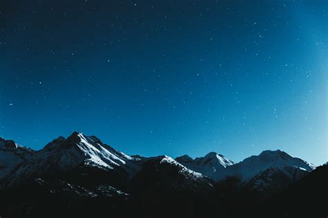 Night Starry Sky And Swiss Alps Stock Photo Download Image Now Istock