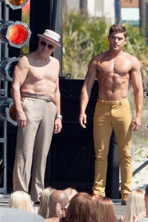 Zac Efron And Robert De Niro Take Off Their Shirts For A Flex Off