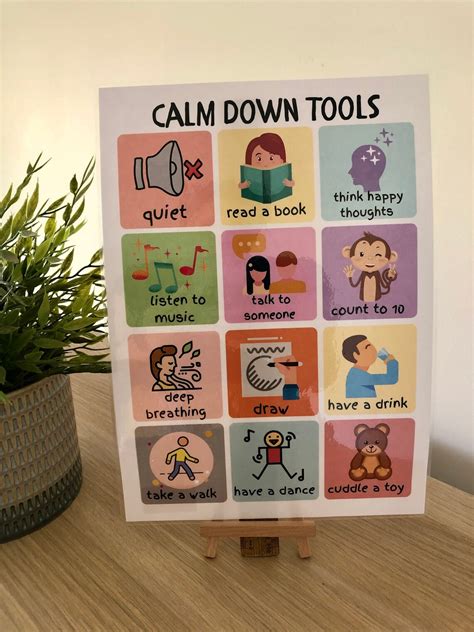 Downloadable Calm Down Strategies Asd Melt Down Autism Board Etsy