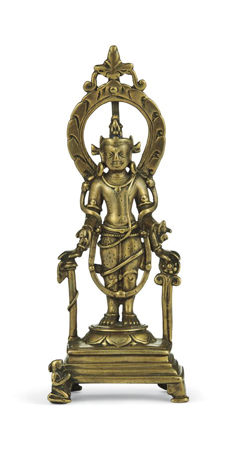 A Bronze Figure Of Vishnu Northeastern India Pala Period 12th