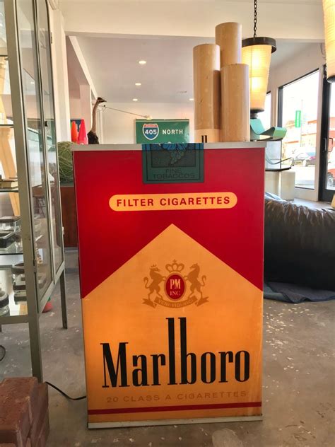 massive vintage marlboro light up cigarette pack at 1stdibs vintage marlboro cigarette pack