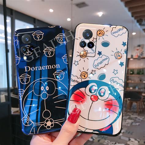 เคสโทรศัพท์ vivo v21 5g casing doraemon cute cartoon couple soft case blu ray silicone phone
