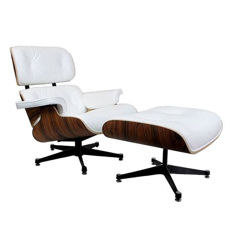 Herman miller and the eames office, still run by the eames family, developed the taller size in response to the fact that the average height of people worldwide has increased about an inch since the chair was designed. Eames Style Lounge Chair and Ottoman - Rosewood & Creamy White Leather in 2020 | Eames style ...