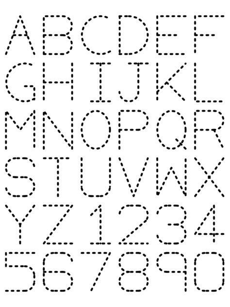 Free Printable Traceable Letters And Numbers