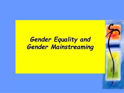 Ppt Gender Equality And Gender Mainstreaming Powerpoint Presentation