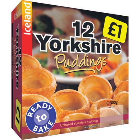 Iceland 12 Yorkshire Puddings 300g Yorkshire Puddings And Stuffing