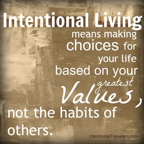 living an intentional life