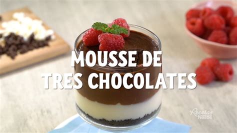 Tres claras de huevo extras. MOUSSE DE TRES CHOCOLATES - YouTube